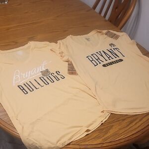 2 New Different Ladies' Bryant University Football Bulldogs Rhode Island Shirts